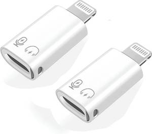lot 58977 image: Apple MFi Certified 2 Pack Lightning Male to USB C Female Headphones Adapter,Lightning Headphones to Type C Aux Audio Adopter Connector Dongle for iPhone 1413121187PlusPro Max6 NO Call - Retail $7