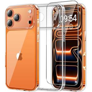 lot 58987 image: TAURI for iPhone 17 Pro Case, Full Camera Protection with Screen Protector, Anti-Yellowing Military-Grade Protection Shockproof Slim Phone Case for iPhone 17 Pro, Clear - Retail $6