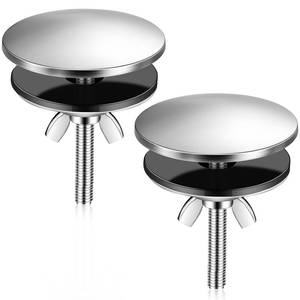 lot 58991 image: LEIFIDE 2 Pcs 2 Inch Kitchen Sink Hole Cover Faucet Hole Cover Stainless Steel Kitchen Sink Tap Plate Stopper Blanking Metal Plug(Brushed Stainless Steel) - Retail $8