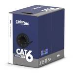 celertec Cat6 Plenum Cable, 500ft, UTP(Unshielded Twisted Pair), 23AWG Solid Bare Copper, 550MHz, UL Listed &CMP Rated, Bulk Ethernet Cable-Black - Retail: $170