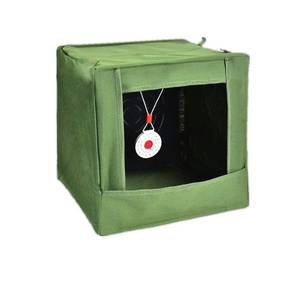 lot 56245 image: 11.8x11.8x11.8in Target Box Practice Competitive Game Bulls Eye wear-Resistant Anti-Slingshot Target Box Bow Food Collection Box Slingshot Silencer�� (Green) - Retail $18