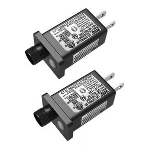 lot 56259 image: 30V 6W 0.2A LED Transformer Replacement Class 2 Power Supply for Christmas String Lights Plug IP44 Waterproof LED Controller Low Voltage, 2 Packs - Retail $17
