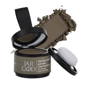 lot 56286 image: Hairline Concealing Powder for Instant Gray Coverage and Highlights for Women & Men (0.14 Ounce (Pack of 1), Medium Brown) - Retail $6