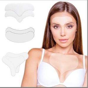 lot 56289 image: Forehead Wrinkle Patches, Silicone Neck Chest D�collet� Pads, Reusable Medical Grade Anti Wrinkle Patches, Overnight Wrinkle Remover Treatment, Anti Aging Fine Line Smoothing Pads for Women, 4 Pack - Retail $20