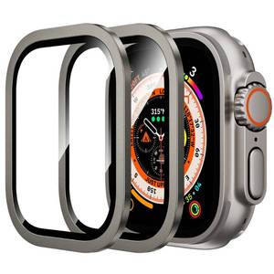lot 56296 image: Apple Watch Ultra 3Ultra 2Ultra Screen Protector 49mm,9H Tempered Glass  Titanium Alloy Frame, Keep Original Touch Sensitive Lightweight Protective Glass Film for iWatch Ultra 321 - Retail $15
