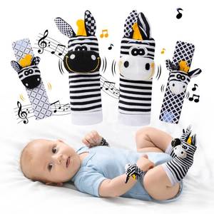 lot 56320 image: Baby Toys 0-6 Months, High Contrast Baby Toys for Newborn, Black and White Toys, Infant Rattle Socks and Wrist Toy, Newborn Toys 0 3 Months Brain Development,0-6 Months Babies Boy Girl Gift - Retail $10
