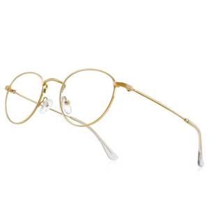 lot 56324 image: Small Metal Round Reading Glasses for Women Men Classic Vintage Retro Shades Blue Light Blocking Computer Readers - Retail $24