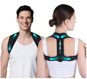 lot 56329 image: Posture Corrector- Adjustable Upper Back Brace Shoulder - Retail $8