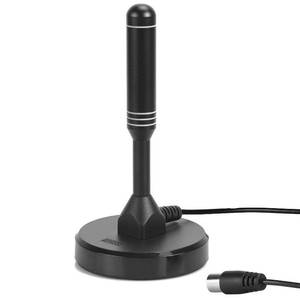 lot 56331 image: HDTV Antenna - August DTA240 - IndoorOutdoor Portable Digital Aerial with Magnetic Base 2 Meters Coax Cable 50 Miles Range - Retail $28
