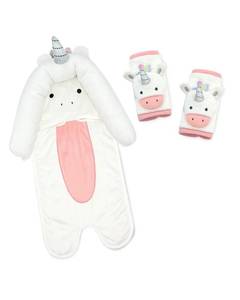 lot 56341 image: Travel Bug Baby & Toddler 3-Piece Head Support & Strap Covers Set for Car Seats, Strollers & Bouncers (Unicorn) Missing Parts