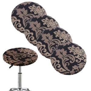lot 56344 image: Round Stool Covers 3 Pack Round Bar Stool Covers with Elastic Stretch Barstools Seat Covers Slipcovers Bar Rolling Chair Seat Cover Diameter 13-18 Style 1 - Retail $14