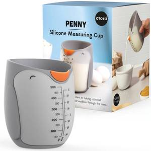 lot 56366 image: Penny Penguin Silicone Measuring Cups for Cooking - 500ml Cute Measuring Cups for Baking, BPA-Free, Microwave Safe, Penguin Gifts, Cute Kitchen Accessories, Funny White Elephant Gifts - Retail $20