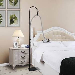 lot 56483 image: CPAP Hose Holder, CPAP Hose Holder for Bed Adjustable Height and Angle, CPAP Hose Hanger CPAP Tube Holder Avoid Hose Entanglement, CPAP Holder Bedside Anti-Rust Alloy, Black - Retail $27