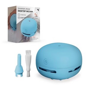 lot 3410 image: Sharper Image Desktop Cordless Vacuum Blue