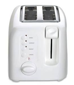 lot 3424 image: Cuisinart 2-Slot Toaster, White, 7.2 x 6.5 x 11 in