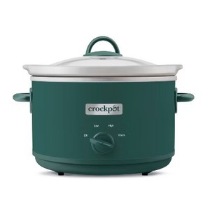 lot 3433 image: Crock-Pot 4.5qt Slow Cooker Ponderosa Green