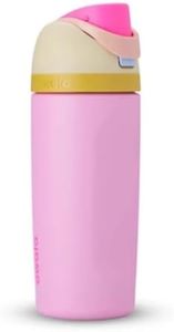lot 3446 image: Owala FreeSip 24 oz Stainless Steel Water Bottle - Popping Peony