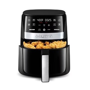 lot 3449 image: Gourmia Digital 3-qt Air Fryer with Guided Cooking Prompts, 1500W