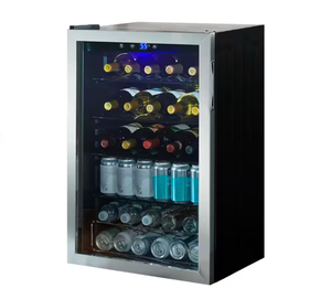 lot 5 image: Vissani 4.3 Cu. ft. Wine and Beverage Cooler in Stainless Steel - Retail $500