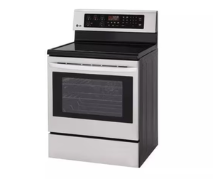 lot 12 image: Stainless Steel Electric Range with Glass Cooktop - Retail $1,300