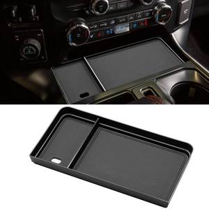 lot 817 image: XinHMYKJ Upgraded Center Console Organizer for 2021��2025 Ford F-150 & 2022��2024 F-150 Lightning XLT with USB Hole �� Hidden Storage Tray for Front Shifter Pocket  Keeps Your Console Clean & Organized - Retail $26