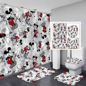 lot 820 image: PLMZUOK 4Pcs Shower Curtain Set with Non-Slip Rugs, Toilet Lid Cover and Bath Mat, Waterproof Polyester Fabric Bathroom Curtain with 12 Hooks, 72 x 72inch1 - Retail $37
