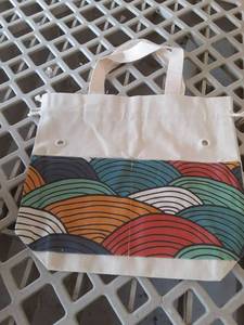 lot 869 image: Small Drawstring Canvas Tote  - Retail $0