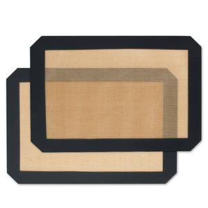 lot 889 image: Silicone Baking Mat,Silicone Mat,2 Pack Reusable Non-Stick Baking Mat,Food Safe Silicone Mats for Baking, Oven Baking Sheet for Making Cookies, Macaroons, Bread,(11.8L x 8.3W) - Retail $6