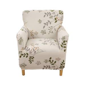 lot 900 image: CRFATOP Printed Stretch Chair Slipcovers with Arms for Living Room 1 Piece Accent Chair Covers Soft Banquet Chair Covers Saucer Armchair Furniture Protector Office Reception Reading Sofa,A46 - Retail $25
