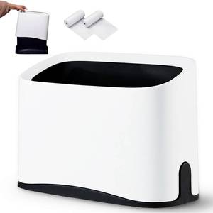 lot 933 image: Cat Litter Scoop Holder, Universal Scooper Storage for Any Kitty Shovel, Durable Removable Scoop Stand with 2 Rolls of Garbage Bags, Suitable for Most Metal and Plastic Litter Scooper, White - Retail $15