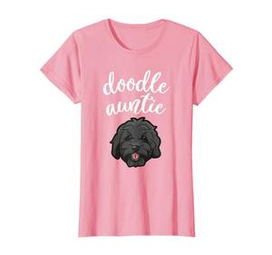 lot 994 image: BLUE NOT PINK Goldendoodle Aunt - Doodle Auntie Cute Dog T-Shirt - Retail $18