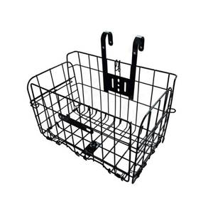 lot 18617 image: Folding Bike Front Basket, Bicycle Wire Basket with Handles, Easy Installation on Front Handlebar Accessories for Frame Cargo Rack. - Retail $18