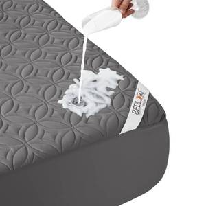 lot 18629 image: BEDLORE Waterproof Mattress Protector, Full Size Mattress Pad with Deep Pocket 6-15 Depth, Soft Dirt-Proof Double Bed Mattress Cover for Bedroom, College Dorm, Hotel (Gray) - Retail $27