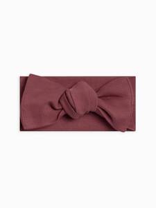 lot 18642 image: Colored Organics Baby Organic Cotton Hattie Bow Wrap Headband - Berry - Retail $128