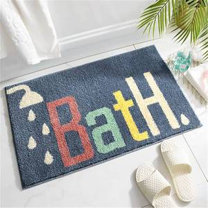 lot 18653 image: THRILRUG Bath Rugs Non Slip Washable Cute Navy Blue Bathroom Mats,Extra Soft Microfiber Water Absorbent Shower Toilet Set for Bathroom,Kids,Indoor-20 x3250x80cm - Retail $25