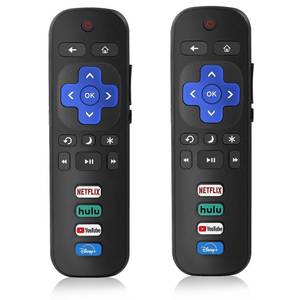 lot 18669 image: Nmaayss 2PCS Replacement Remote for Roku TV Remote, Compatible with TCL RokuOnn RokuHisense RokuPhilips RokuSharp RokuWestinghouse RokuInsignia Roku TV(Not for Roku Stick, Box or Speaker) - Retail $6