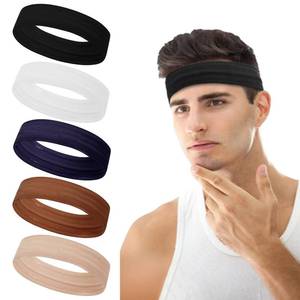 lot 18686 image: Workout Headbands for Women Men,5PCS Non Slip Sport Headbands Moisture Wicking,Stretchy Athletic Headband Breathalbe Sports Hairbands for Fitness Exercise Gym Training - Retail $13