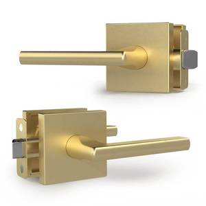 lot 18699 image: Mega Handles Prime Passage Lever Door Handle for Hallway, Closet and Bathroom, Reversible Design Door Levers, Fits All Standard Door Sizes, Covered Screws Included - Black (1 Pack) 5 - Retail $50