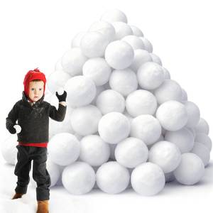 lot 18706 image: YMMAALE 120 Pack Fake Snowballs,Snow Ball Fight Set for Kids,Soft White Snow Balls for Outdoor Indoor,Christmas Party Props,Xmas Tree Decorations