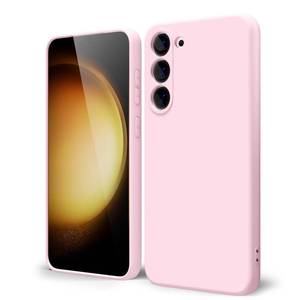 lot 18711 image: oakxco for Samsung Galaxy S23 Plus Phone Case Liquid Silicone,Cute Thin Slim Soft Rubber TPU Plain Smooth Gel Cover for Women Girl Aesthetic, Matte Solid Protective & Shockproof, Rose Light Pink - Retail $10