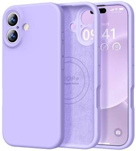 lot 18712 image: Vooii Magnetic for iPhone 17 Case, Compatible with Magsafe (Premium Liquid Silicone) (Integrated Camera Control Button) Full Body Protective Anti-Scratch Microfiber Lining 6.3, Light Purple - Retail $17