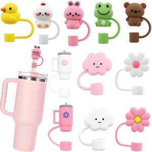 lot 18729 image: LDKEDKF 11Pcs Straw Cover for Stanley Cup, Silicone Straw Topper for Stanley Cup 30&40oz with Tumblers, 10mm 0.4in Lid Accessories (Reusable) - Retail $6
