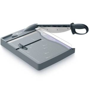 lot 18738 image: Firbon 12 Guillotine Paper Cutter, Heavy Duty 30-Sheet Capacity Trimmer for Cardstock, Photos, Scrapbooking, Office, Classroom, Studio (Gray) - Retail $47