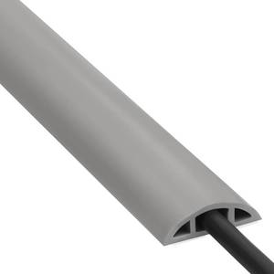 lot 18789 image: ZhiYo Floor Cord Cover 4ft, Cord Hider Floor Gray, Cable Management Cover Prevent Cable Trips, Wire Covers for Electric Power Cords, Wire Protector Cavity W0.47 x H0.28 - Retail $8