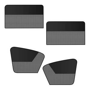 lot 18791 image: ZIMISI Car Window Shades, Magnetic Side Window Sun Shade Curtain, Half Blackout & Half See-Through UV Protection & Heat Blocking Car Window Screen, Vehicle Sun Shades for Driver Passenger (4PCS) - Retail $11
