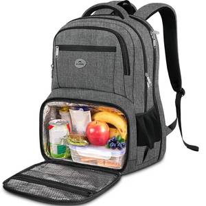 lot 18820 image: MATEIN Work Backpack for Men, Large Anti Theft Lunch Backpack with Laptop Compartment, TSA Friendly Travel Carry On Flight Approved, Lightweight College Bag for Camping Hiking, Grey - Retail $41