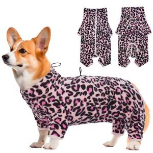 lot 18845 image: ROZKITCH Dog Warm Pajamas, Pet Windproof Warm Cold Weather Jacket Vest with Luminous Zipper, Jumpsuit Apparel Outfit Clothes for Small Medium Large Dog L-Pink 2XL - Retail $40