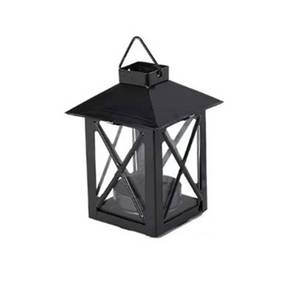 lot 18863 image: 1 Pcs Vintage Black Metal Mini Decorative Candle Lanterns Tealight Candle Holder Farmhouse Candleholders Decor Led Tea Light Candleholder Decoration - Retail $8