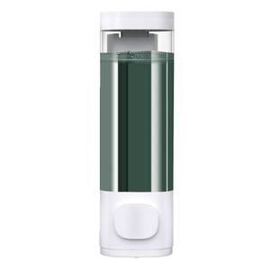 lot 18868 image: White Manual Bathroom Wall Mounted Soap Dispenser, 10oz300ml Single Bathroom Shampoo and Conditioner Dispenser, Clear Plastic Refillable Liquid Lotion Pump Dispenser and Organizer - Retail $10