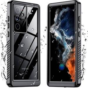 lot 18876 image: Temdan for Samsung Galaxy S22 Ultra Case,Waterproof Built-in Lens & Screen ProtectorFull Body Shockproof12 FT Military Drop ProofIP68 Underwater Case for S22 Ultra 5G 6.8��-Black - Retail $23